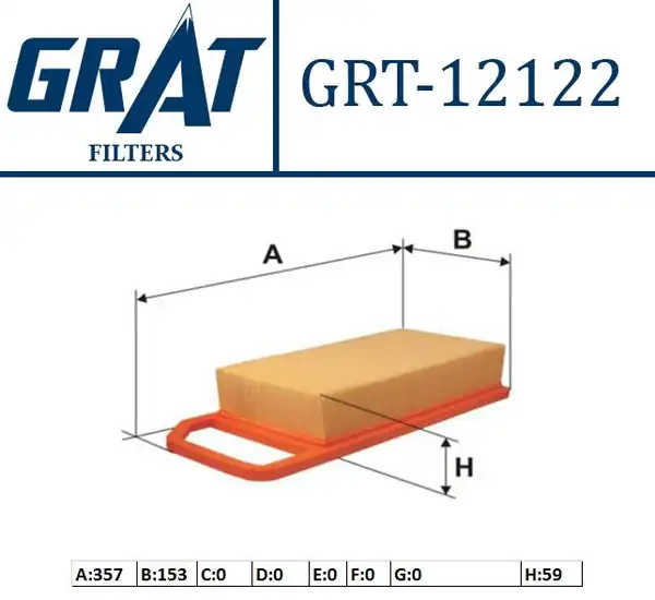 GRAT 12122 | Hava Filtresi Peugeot 407 1 8 1 8 16v 2 0 2 0 2 2 04 Citroen C6 3 0 V6 05 C5 1 8 2 0 3 0 16v 04