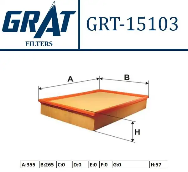 GRAT 15103 | Hava Filtresi VW Crafter 06 16 Mercedes Sprinter 06