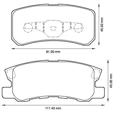 MGA 55299 | Balata Fren Arka Mitsubishi Asx Outlander Galloper Pajero Peugeot 4007 Chrysler Voyager 00