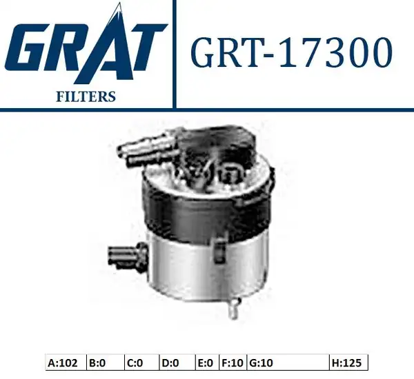 GRAT 17300 | Yakıt Filtre Ford Focus C-Max 1 6 TDCI 04 Volvo S40 V50 C30 S60 S80 V70 D4164t 06 11