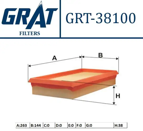 GRAT 38100 | Hava Filtresi Kia Rio 00 05 1 3 1 5