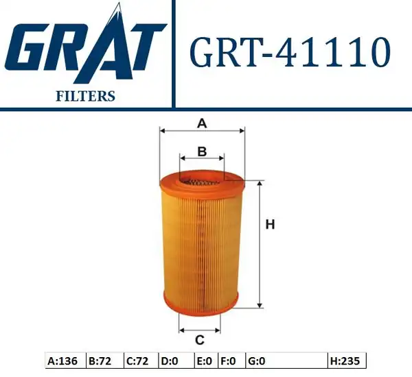 GRAT 41110 | Hava Filtresi Nissan Terrano 96 2 7td 3 0d