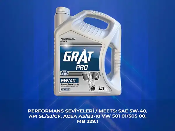 GRAT 6054032 | Motor Yağı 3 2 Litre 5w40 Tam Sentetik Api Sl Cf 6 Adet
