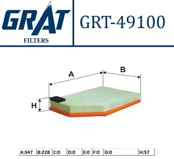 GRAT 49100 | Hava Filtresi Volvo S60 V60 S80 Xc90 07 14 D2 D3 D5 V8 T3 T4