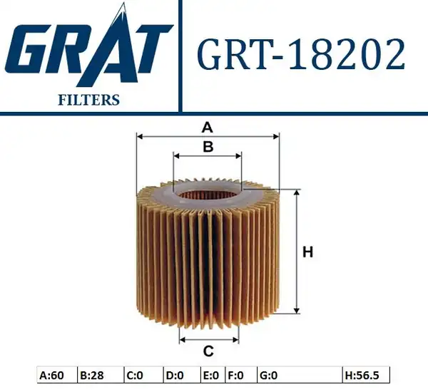 GRAT 18202 | Yağ Filtresi Toyota Corolla Auris Avensis Rav4 1 4 2 0 Vvt-I Benzinli