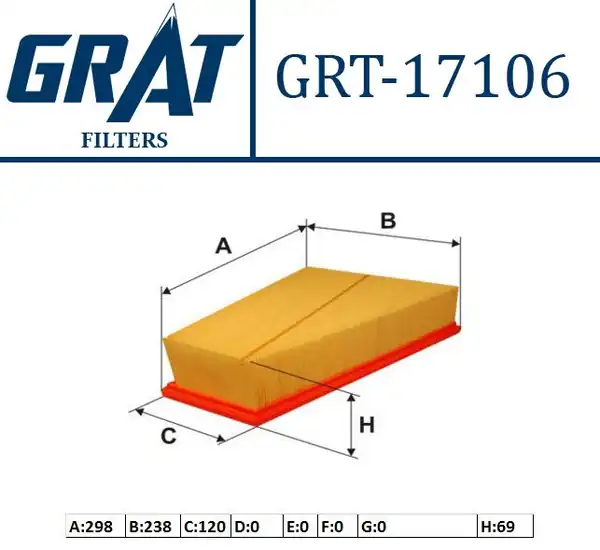 GRAT 17106 | Hava Filtresi Ford Mondeo 1 6 1 8 2 0 07