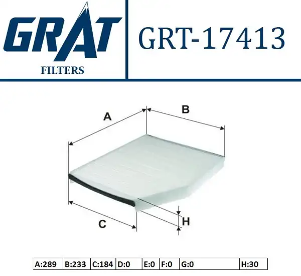 GRAT 17413 | Kabin Filtresi Ford Transit Custom V362 12 V363 2 2 TDCI 14