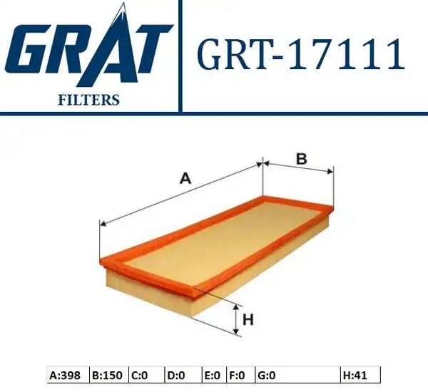 GRAT 17111 | Hava Filtresi Ford Mondeo 1993
