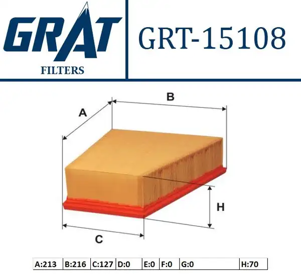 GRAT 15108 | Hava Filtresi VW Polo 02 10 Seat Ibiza 02 11 Skoda Fabia 00 14