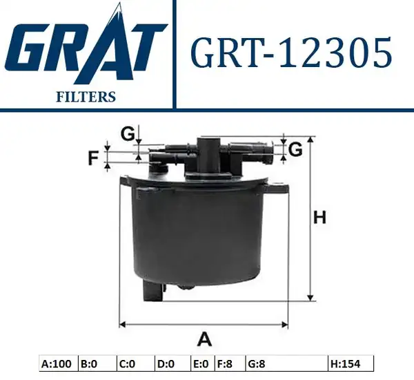 GRAT 12305 | Yakıt Filtresi Peugeot 407 508 607 807 4007 Ford Galaxy Mondeo IV S-Max 2 2 Hdi TDCI Freelander II