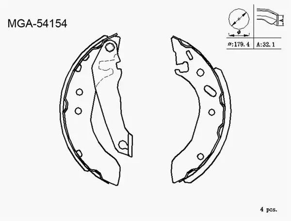 MGA 54154 | Kampana Balata Levyelı Dar Tip Ford Escort 90 ABS