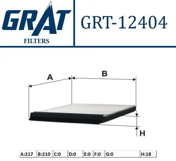 GRAT 12404 | Kabin Filtresi Peugeot Partner Berlingo 1 4 2 0 Hdi Citroen Xsara 96 02