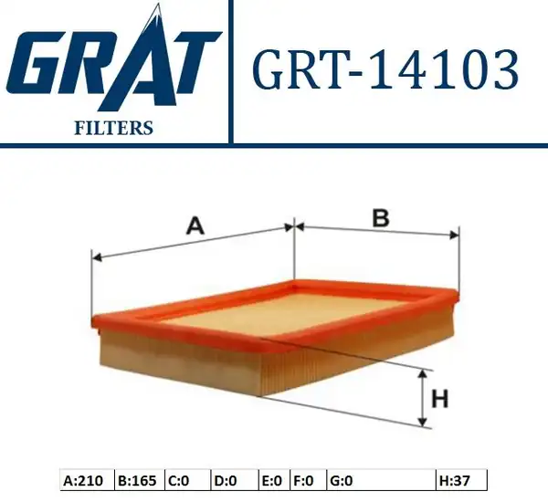 GRAT 14103 | Hava Filtresi Opel Corsa B 1 0 1 2 1 4