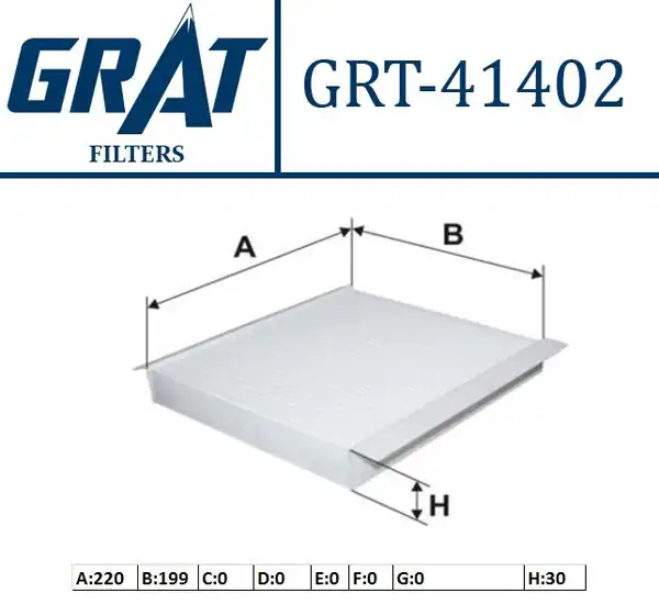 GRAT 41402 | Kabin Filtresi Nissan Primera P12 03 10 X Traıl 01 Almera 00 03