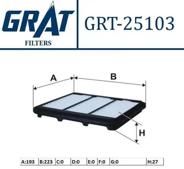 GRAT 25103 | Hava Filtresi Chevrolet Sprak 05 10
