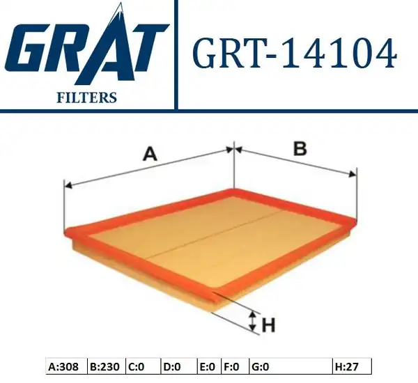 GRAT 14104 | Hava Filtresi Opel Astra F 1 4i 1 6i 1 7 TD S 1 8i 2 0i Astra Classic 98 02 1 4 1 6 2 0 1 7d