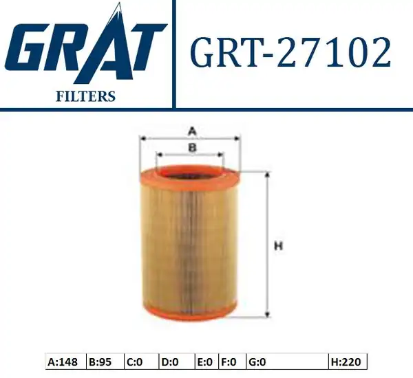 GRAT 27102 | Hava Filtresi Alfa Romeo Giulietta 1 6 JTD 10