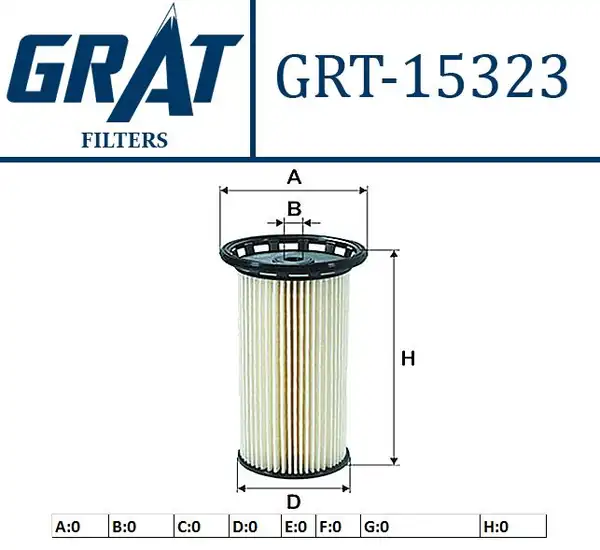 GRAT 15323 | Yakıt Filtresi VW Golf 13 Passat 15 Polo 18 Audi A3 13 20 Seat Leon 13 Skoda Octavia 13 Kısa Tip