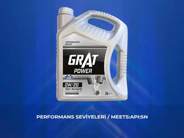 GRAT 600205 | Motor Yağı 5 LT 0w20 Tam Sentetik Api Sn 4 Adet