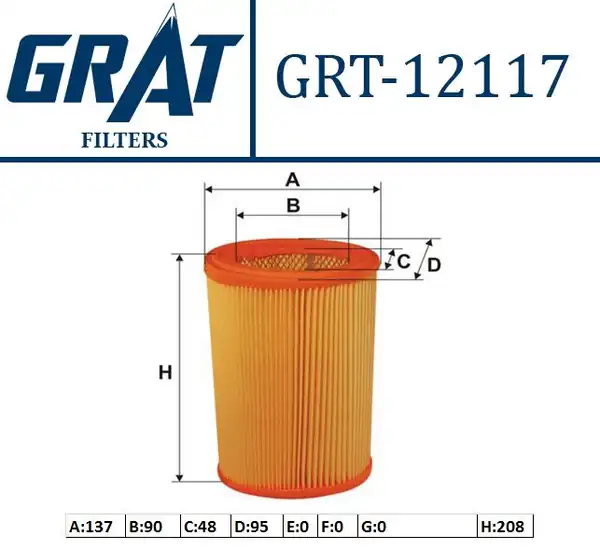 GRAT 12117 | Hava Filtresi Peugeot 106 Citroen Saxo Xsara 1 5d
