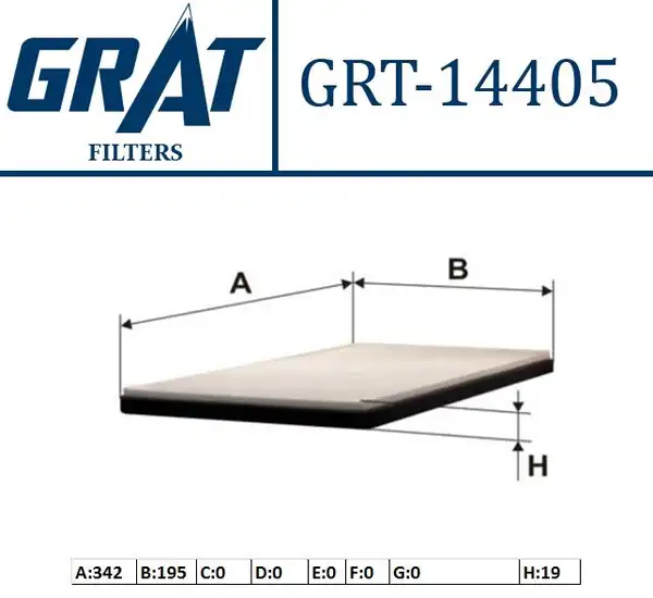 GRAT 14405 | Kabin Filtresi Opel Combo 1 2 1 4 1 7d 94 01 Corsa B 1 0i 1 2i 1 4i 93 00
