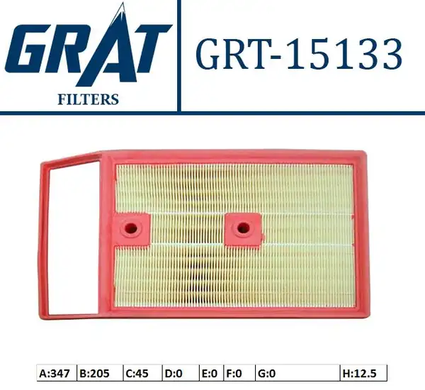 GRAT 15133 | Hava Filtresi VW Polo 15 18 Audi A1 15 18 Seat Ibiza 16 17 Skoda Fabia 15