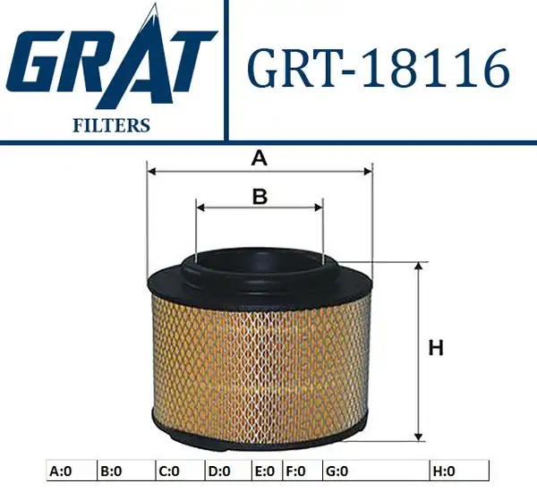 GRAT 18116 | Hava Filtre Kapalı Tip Ford Ranger 06 Toyota Hilux Vıgo 06 11 Mazda Bt50 06