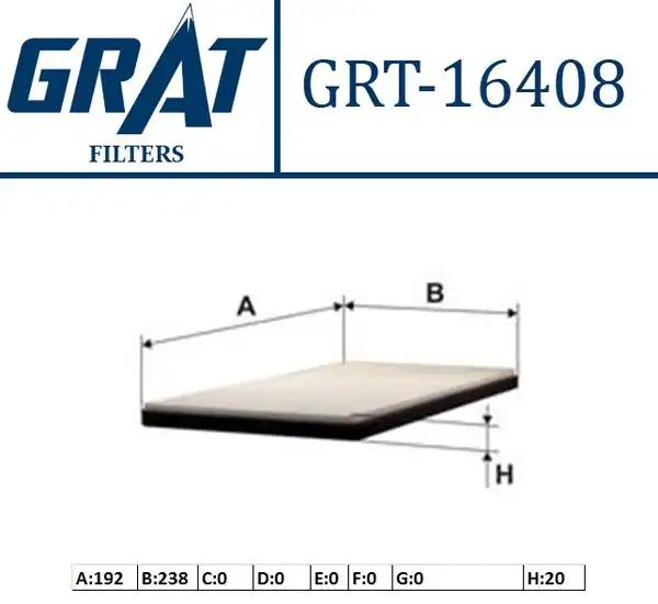 GRAT 16408 | Kabin Filtresi Çiftli Kia Sportage Bongo Hyundai İx35 Tucson Sorento H350 H 1 H100
