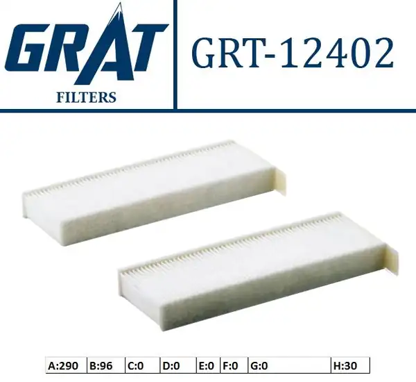 GRAT 12402 | Kabin Filtresi Citroen Berlingo II C4 Picasso Ds5 Jumpy III Peugeot 3008 5008 Partner Tepee