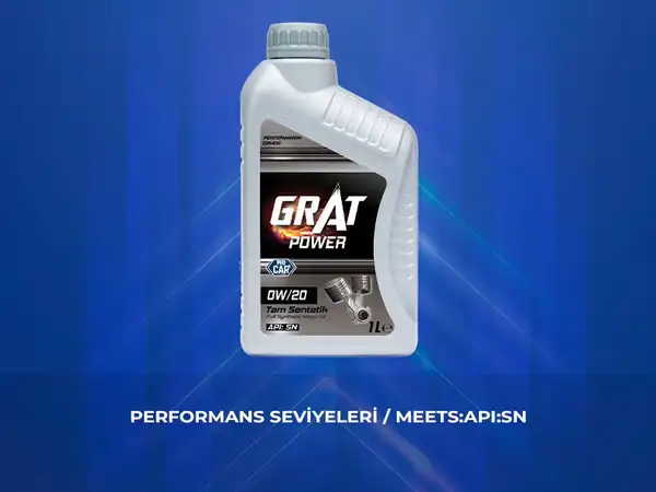 GRAT 600201 | Motor Yağı 1 LT 0w20 Tam Sentetik Api Sn 12 Adet