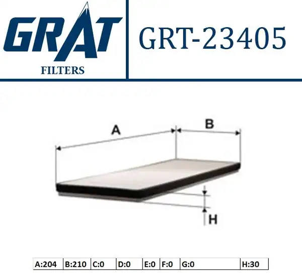 GRAT 23405 | Kabin Filtresi Honda Civic 16 Civic 18 Fc FK CRV 17