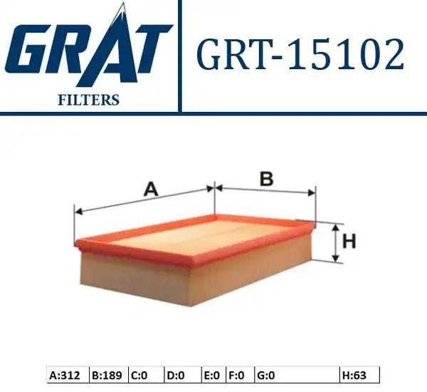 GRAT 15102 | Hava Filtresi VW Transporter T5 T6 Touareg 1 9 2 0 2 5 TDI