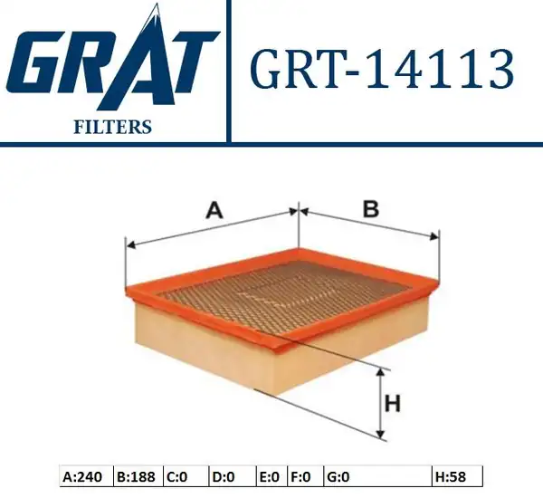 GRAT 14113 | Hava Filtresi Opel Vectra B 2 0d