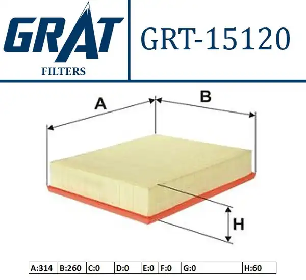 GRAT 15120 | Hava Filtresi VW Amarok 10 12 2 0tsi 2 0tdi