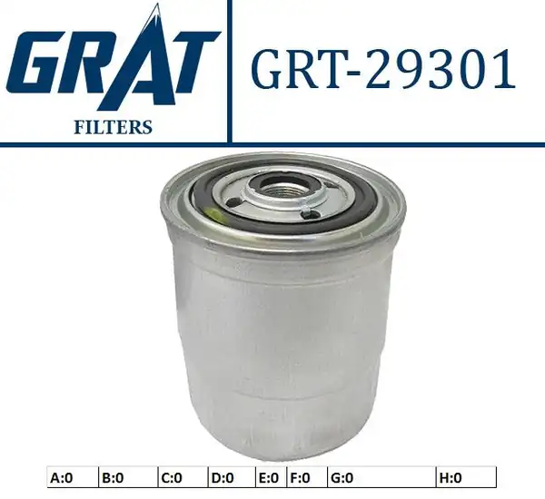GRAT 29301 | Mazot Filtresi Mazda E2200 94 98 Hyundai H100 2004 12 Kia Bongo 2010 14 K2500 K2900 Ym Kısa Kapalı Tip