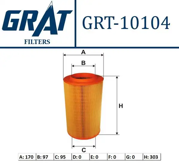 GRAT 10104 | Hava Filtresi Fiat Ducato 2 2jtd 2 3 JTD Peugeot Boxer 2 2hdi 06 Citroen Jumper