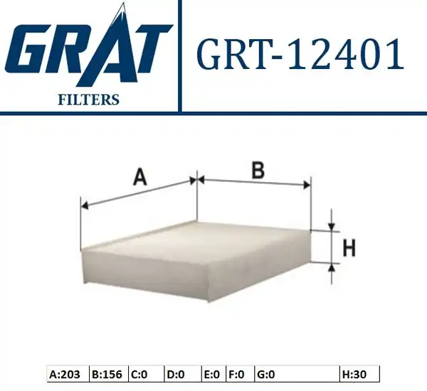 OUTLET 12401 | Kabin Filtresi (Citroen: C3 II Ds3 1.6 HDI 09-/ Peugeot :207 1.4 1.6 16V 1.4Hdı 1.6 HDI 06 -)