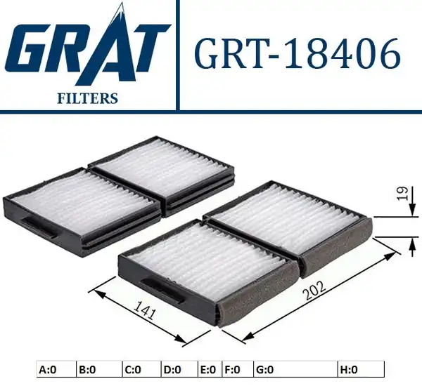 GRAT 18406 | Kabin Filtresi Subaru Legacy III 98 03