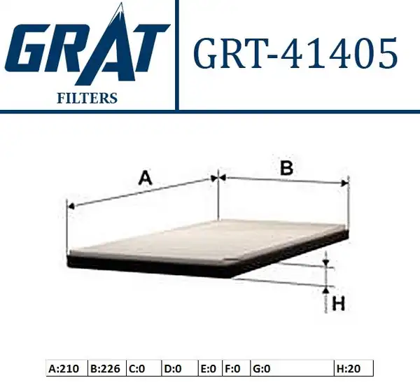 GRAT 41405 | Kabin Filtresi Nissan Micra 1 2 1 2dig 10 Note 1 5dci 13