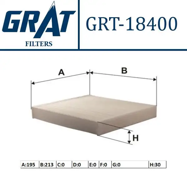 GRAT 18400 | Kabin Filtresi Corolla 07 11 Corolla 13 18 Auris 07 Yaris 06 Rav4 06 Avensis 08 18