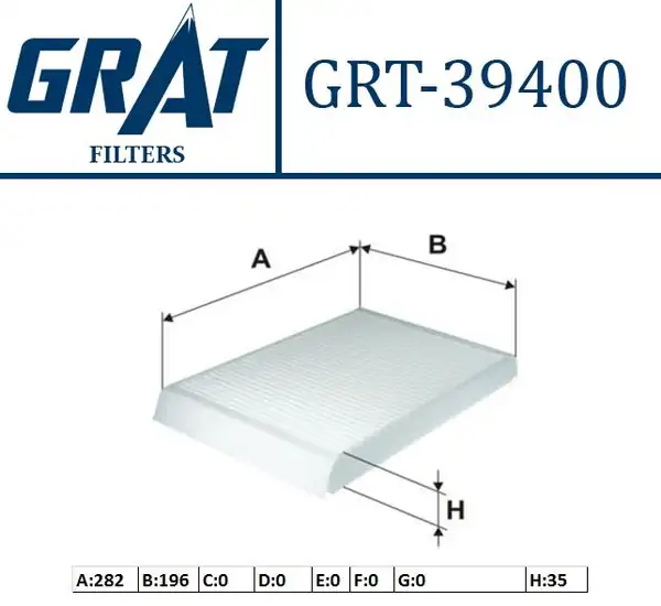 GRAT 39400 | Kabin Filtresi Volvo S60 V60 S80 Xc60 Xc70 V60 V70 07 19 Lr Freelander II