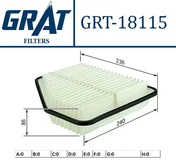 GRAT 18115 | Hava Filtresi Toyota Rav4 06 11 2 2 D4d