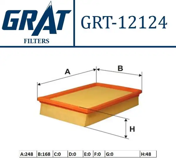 GRAT 12124 | Hava Filtresi Peugeot 307 2 0 Hdi