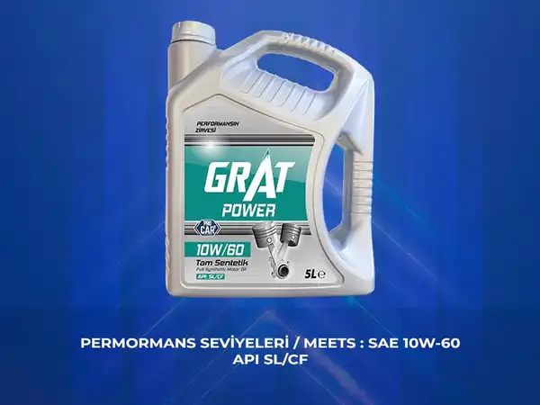 GRAT 610605 | Motor Yağı 5 Litre 10w 60 Api Sl Cf 4 Adet