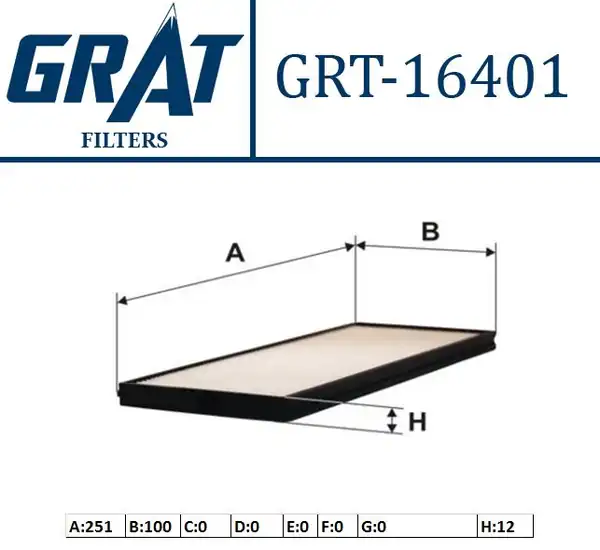 GRAT 16401 | Kabin Filtresi Çiftli Hyundai Accent 03 06 Admıre Getz 00 10 Matrix 05