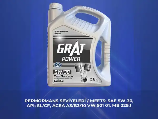 GRAT 6053032 | Motor Yağı 3 2 Litre 5w30 Tam Sentetik Sl Cf 4 Adet