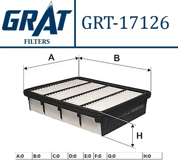 GRAT 17126 | Hava Filtre Ford Ranger 98 Mazda Pick Up B2500