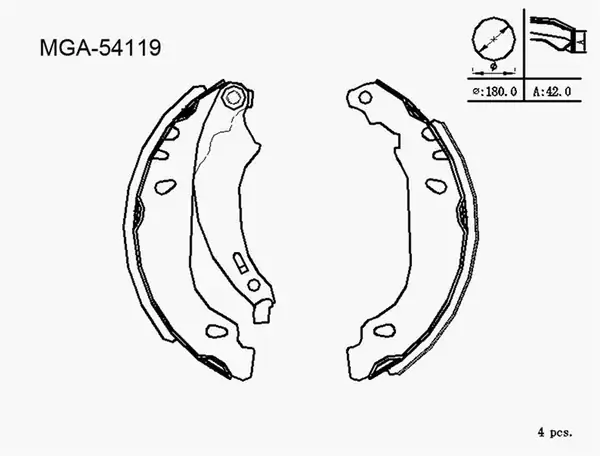 MGA 54119 | Kampana Balata Levyelı Renault Clio II Symbol Kangoo 98 08 Dacia Logan Sandero 04 12