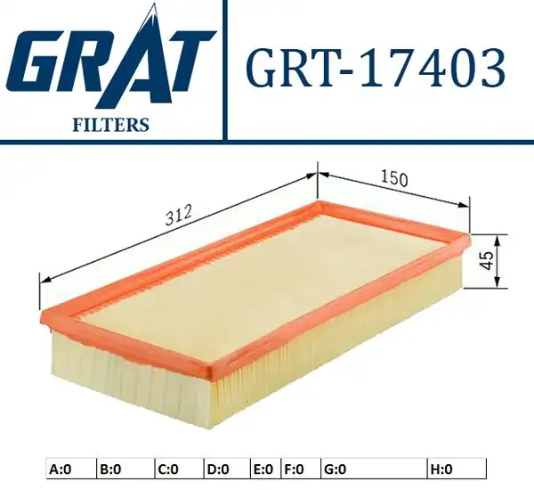 GRAT 18107 | Hava Filtresi Toyota Avensis 97 02 Carina E 97