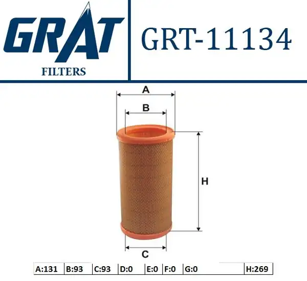 GRAT 11134 | Hava Filtresi Renault R19td Megane 1 9td